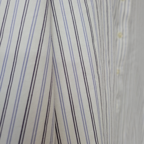 Women's Pinstriped Button Down Blouse Sz 18 W Lands End - Picture 3 of 8